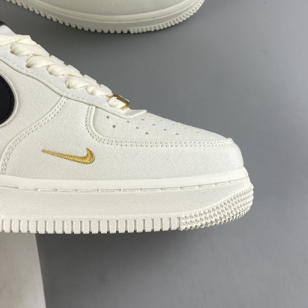 P220  Nike Air Force 1’07 Low 黑金布面空军一号低帮休闲板鞋 MN5696-809