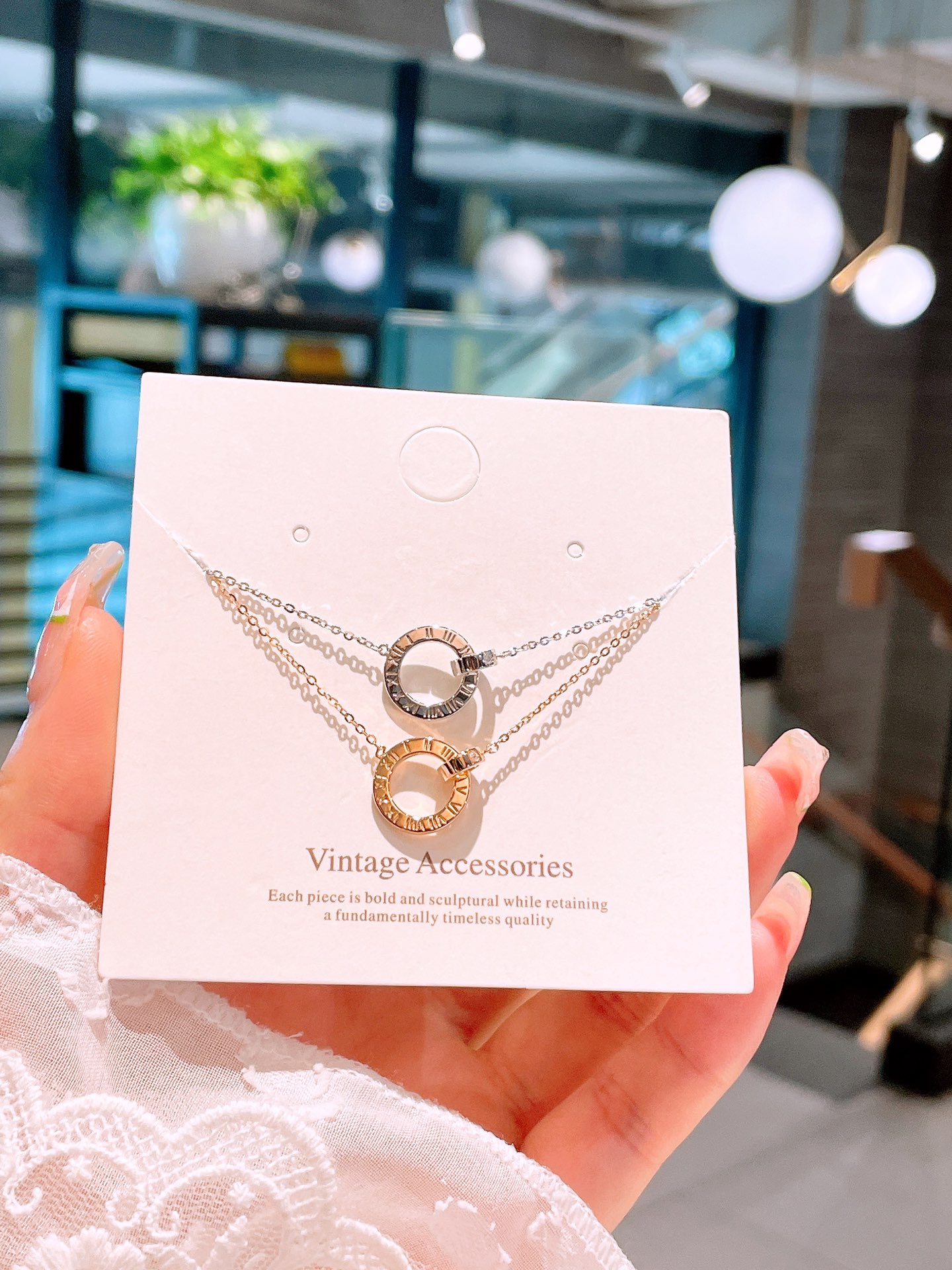 925 Silver Necklace Sweet Spring Festival Gold