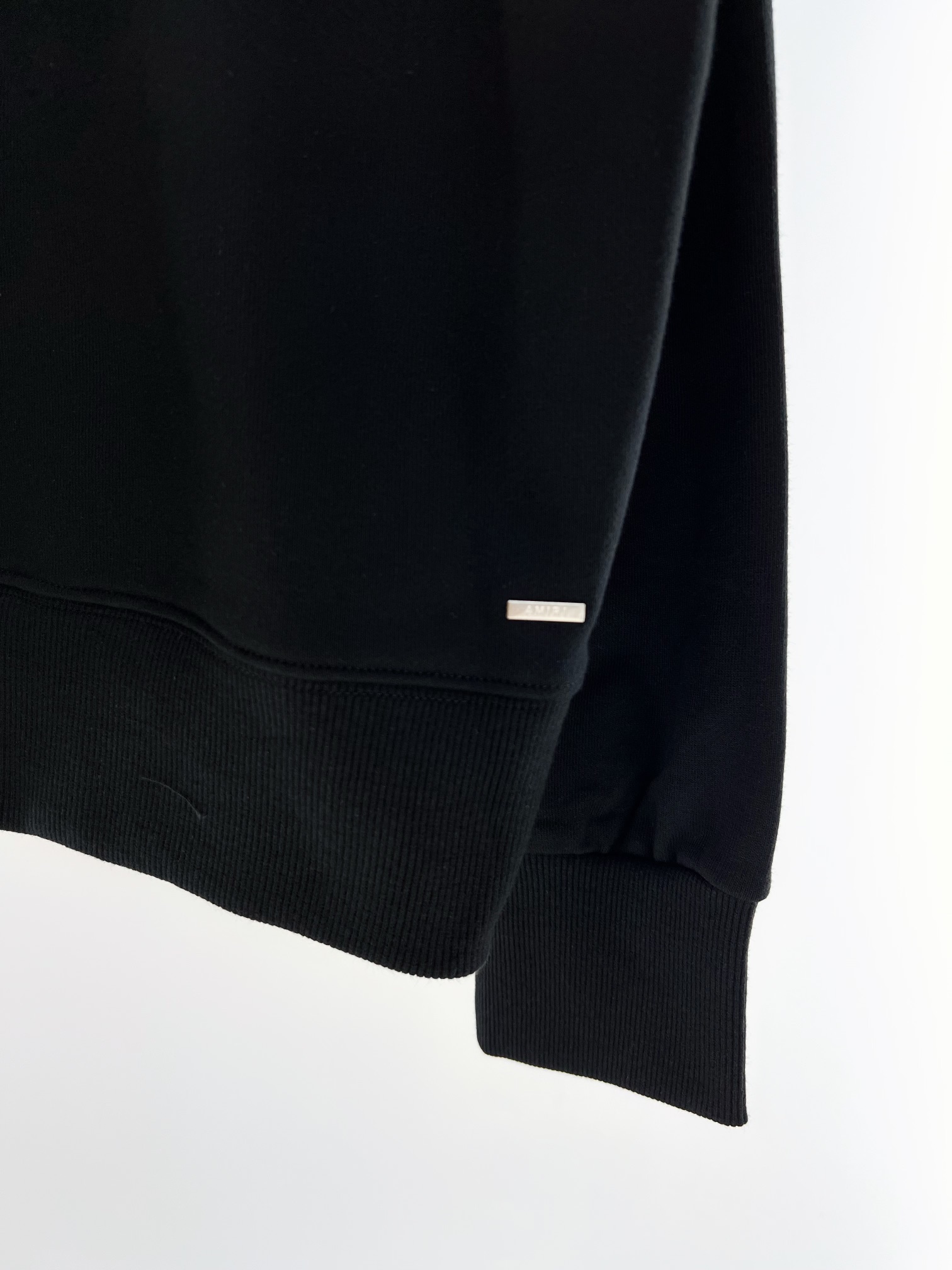 Amiri Men's Black Cotton Fleece Sweatshirt With White Logo - Crew Neck 7 i1656739677 3885 5