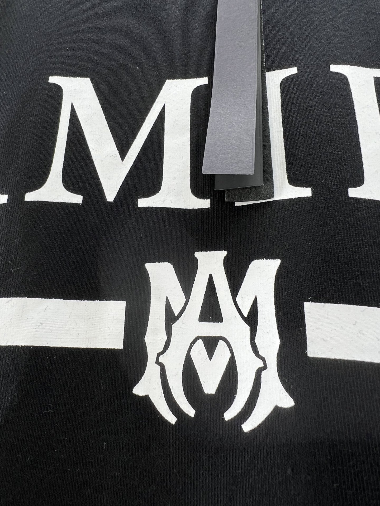 Amiri Men's Black Cotton Fleece Sweatshirt With White Logo - Crew Neck 8 i1656739677 6530 6