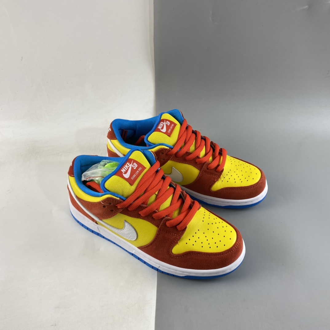 P300  Nike SB Dunk Low Pro ”Bart Simpson” 黄橙色辛普森板鞋 BQ6817-602