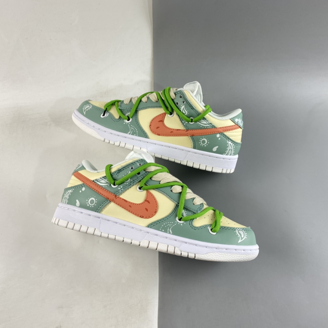 P360  Nike Dunk low 腰果花绑带解构 SB扣碎篮板时尚休闲板鞋 DH9765-100