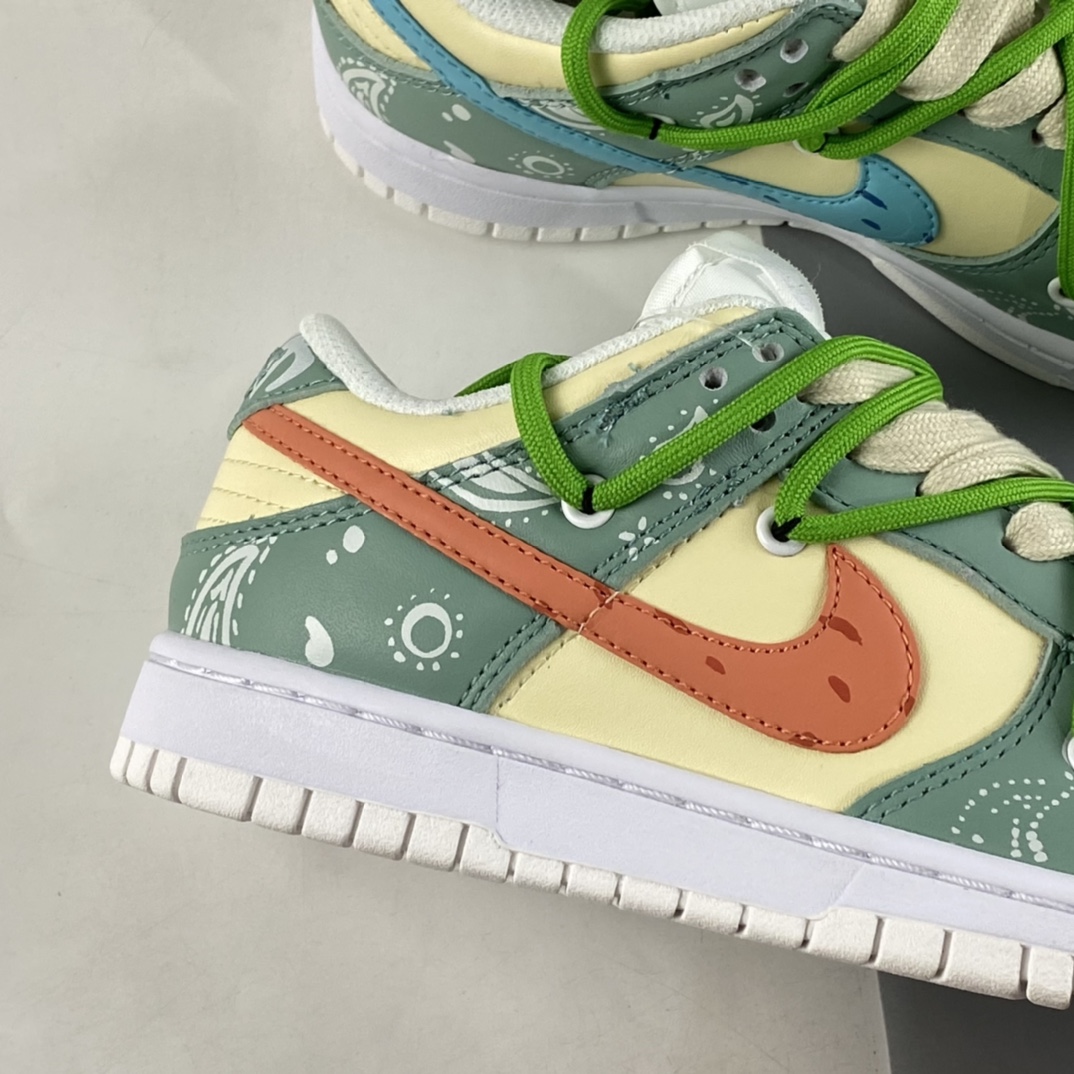 P360  Nike Dunk low 腰果花绑带解构 SB扣碎篮板时尚休闲板鞋 DH9765-100