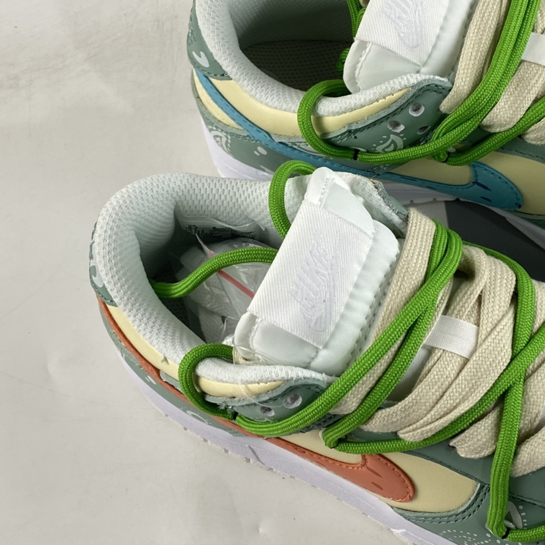 P360  Nike Dunk low 腰果花绑带解构 SB扣碎篮板时尚休闲板鞋 DH9765-100