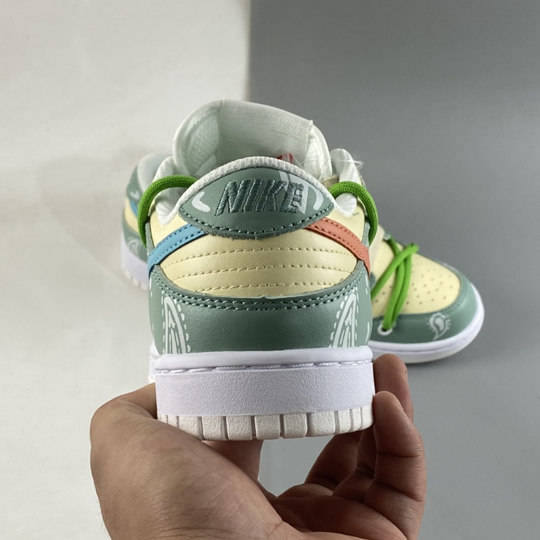 P360  Nike Dunk low 腰果花绑带解构 SB扣碎篮板时尚休闲板鞋 DH9765-100