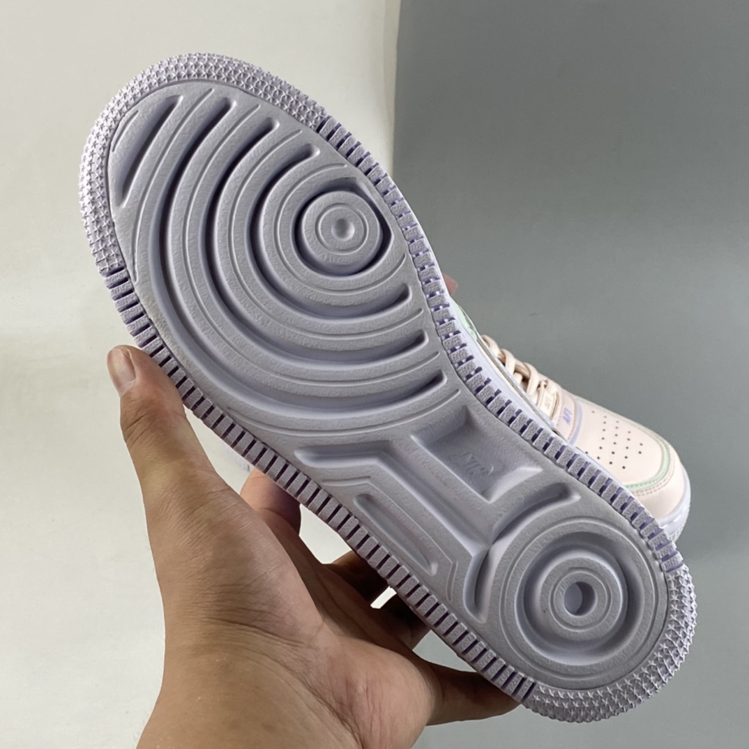 P180  Nike Air Force 1 Shadow 空军一号轻量增高低帮百搭板鞋”拼接马卡龙”CI0919-600