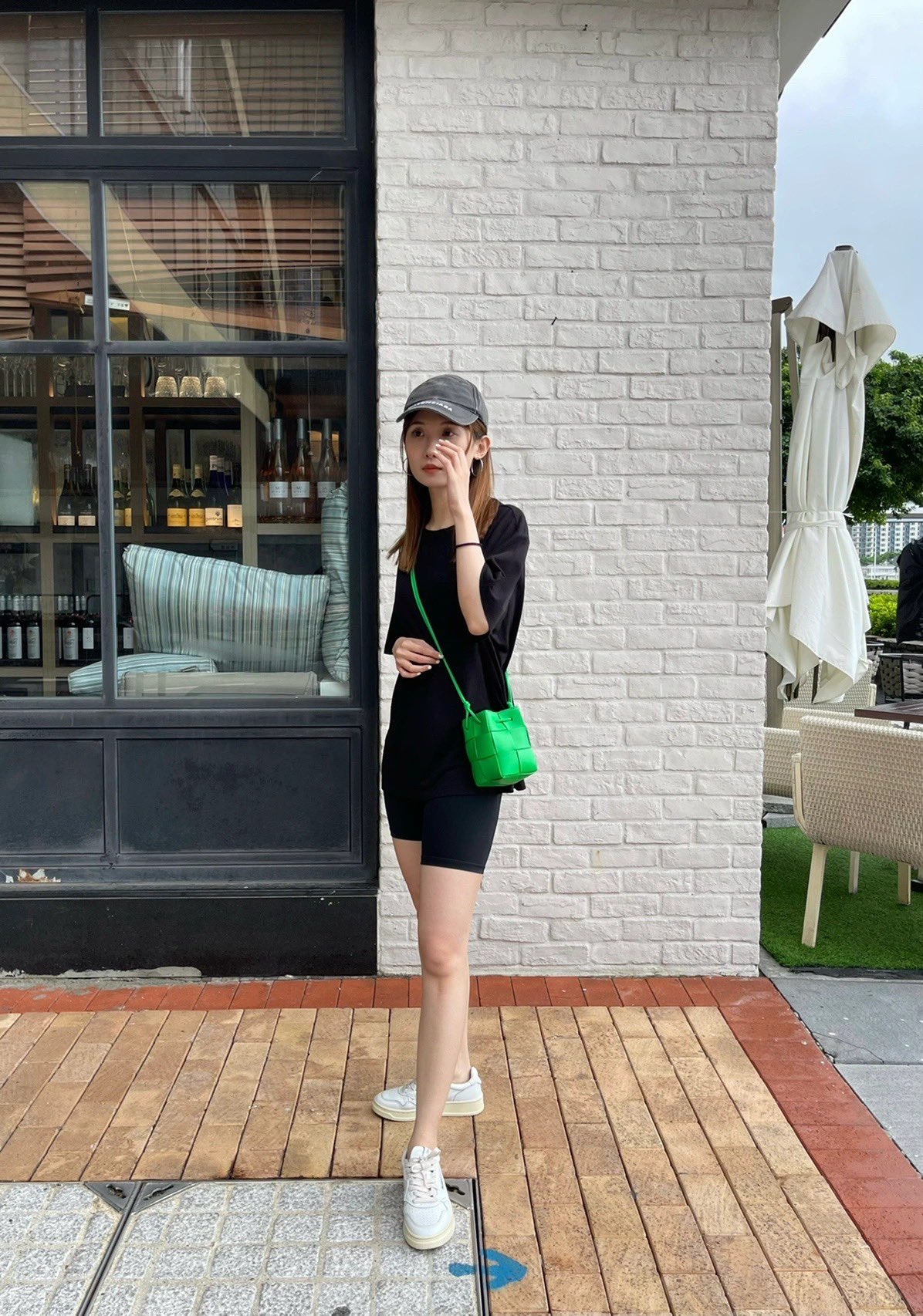 Bottega Veneta CASSETTE 14CM 编织水桶包 680217鹦鹉绿