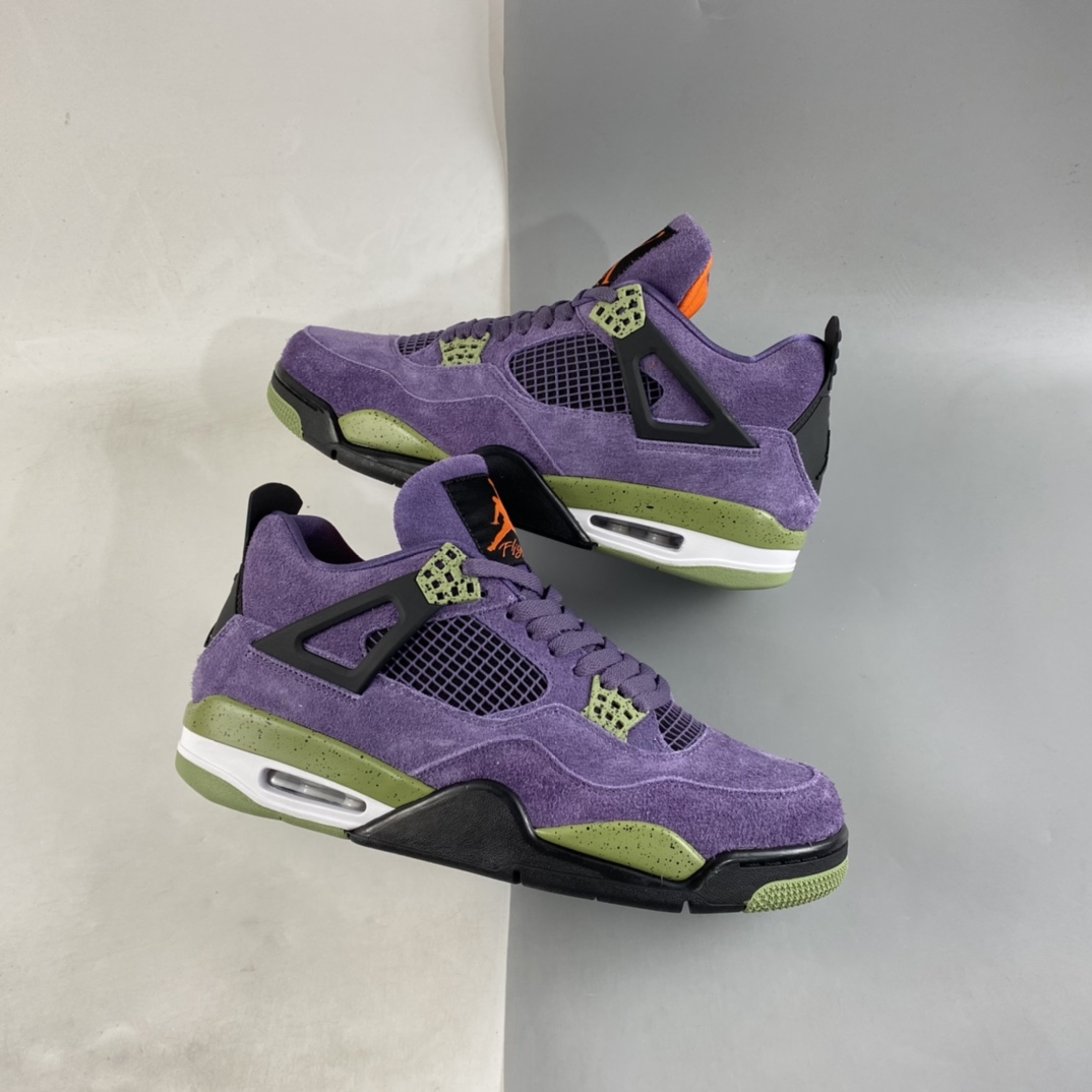 P400   Air Jordan 4 Retro ” Canyon Purple” AJ4乔4 紫色 文化篮球鞋 AQ9129-500
