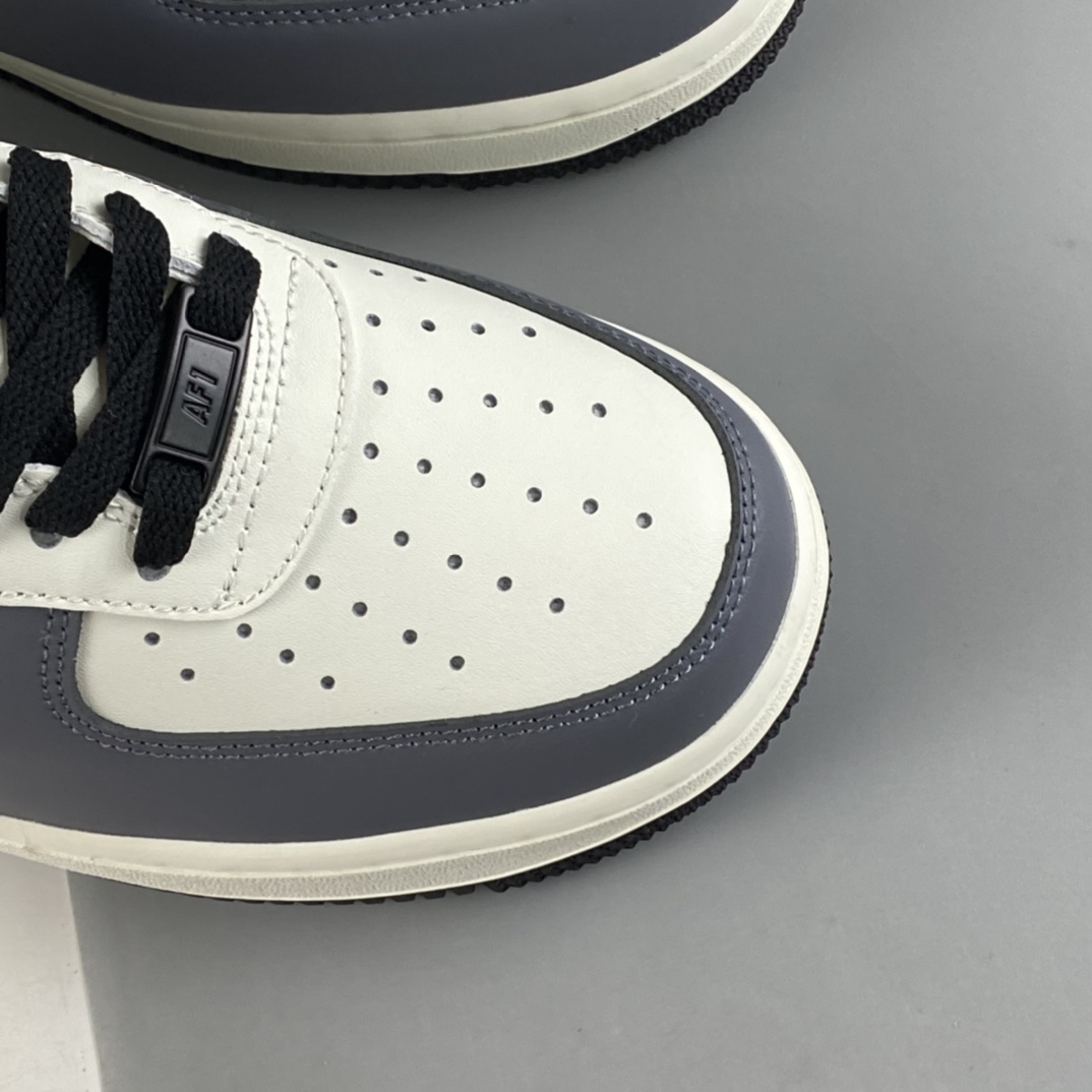 P220  Nike Air Force 1’07 Low 米白碳灰黑 空军一号低帮休闲板鞋 DD3063-608