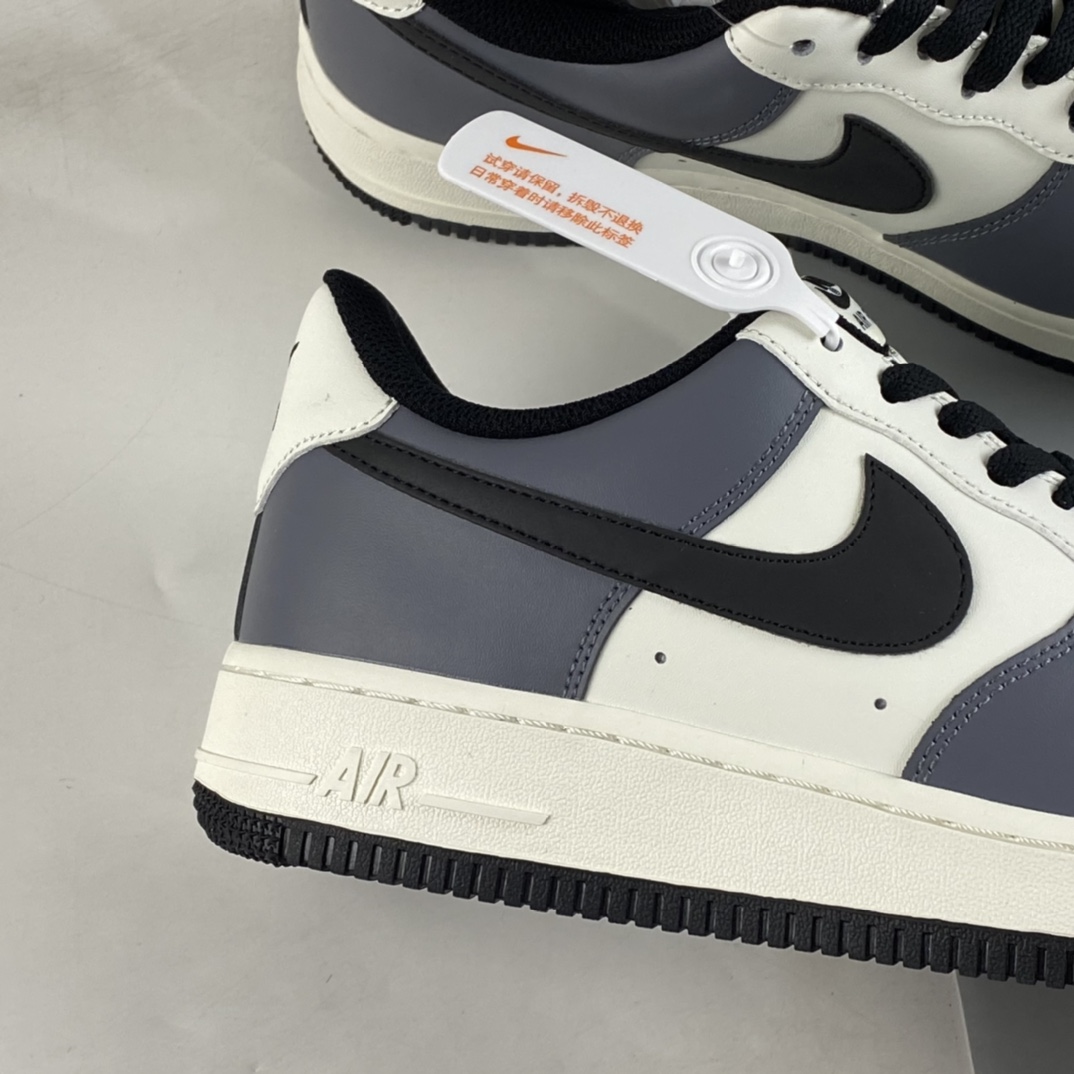 P220  Nike Air Force 1’07 Low 米白碳灰黑 空军一号低帮休闲板鞋 DD3063-608