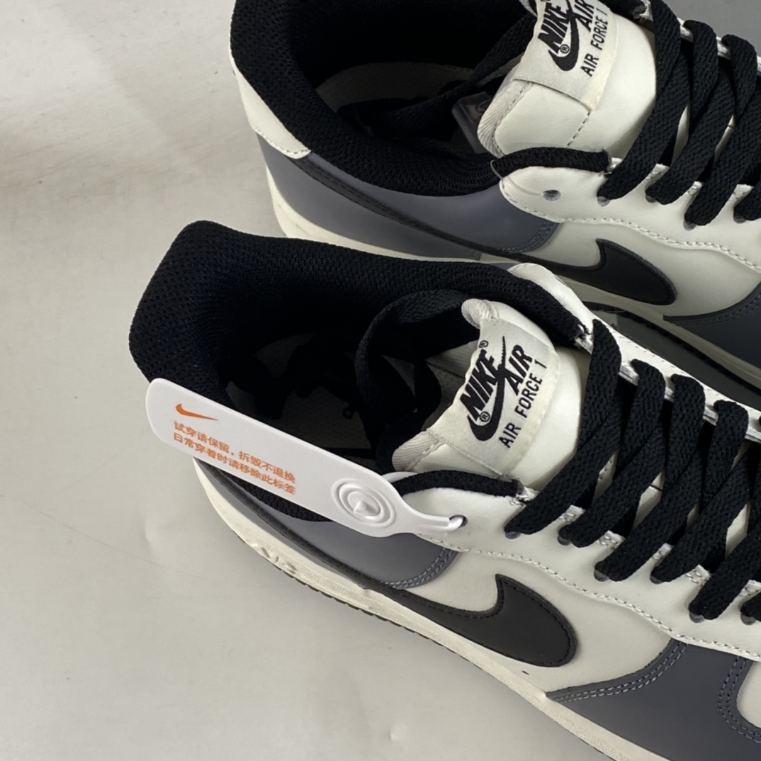 P220  Nike Air Force 1’07 Low 米白碳灰黑 空军一号低帮休闲板鞋 DD3063-608