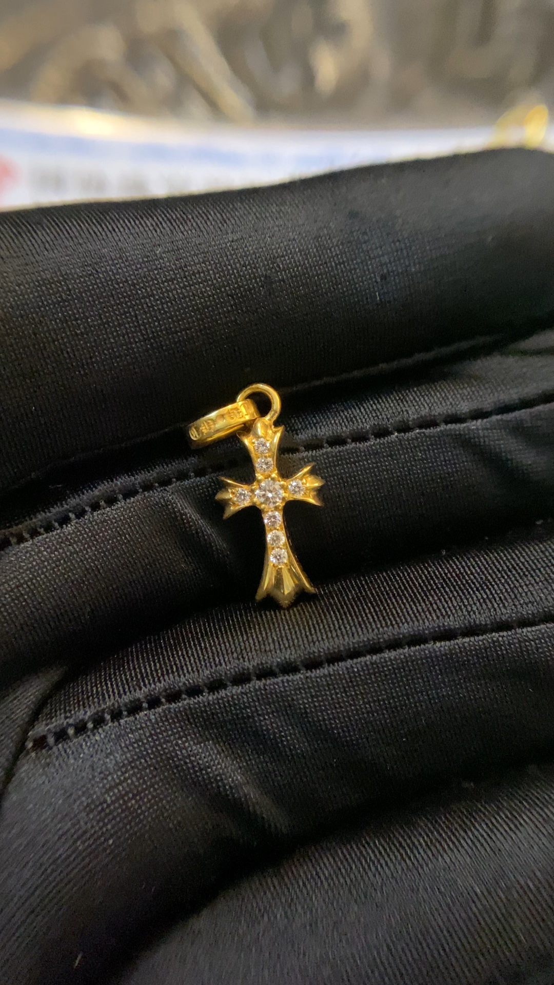 Custom Gold-Plated Diamond Setting, Necklace Pendant