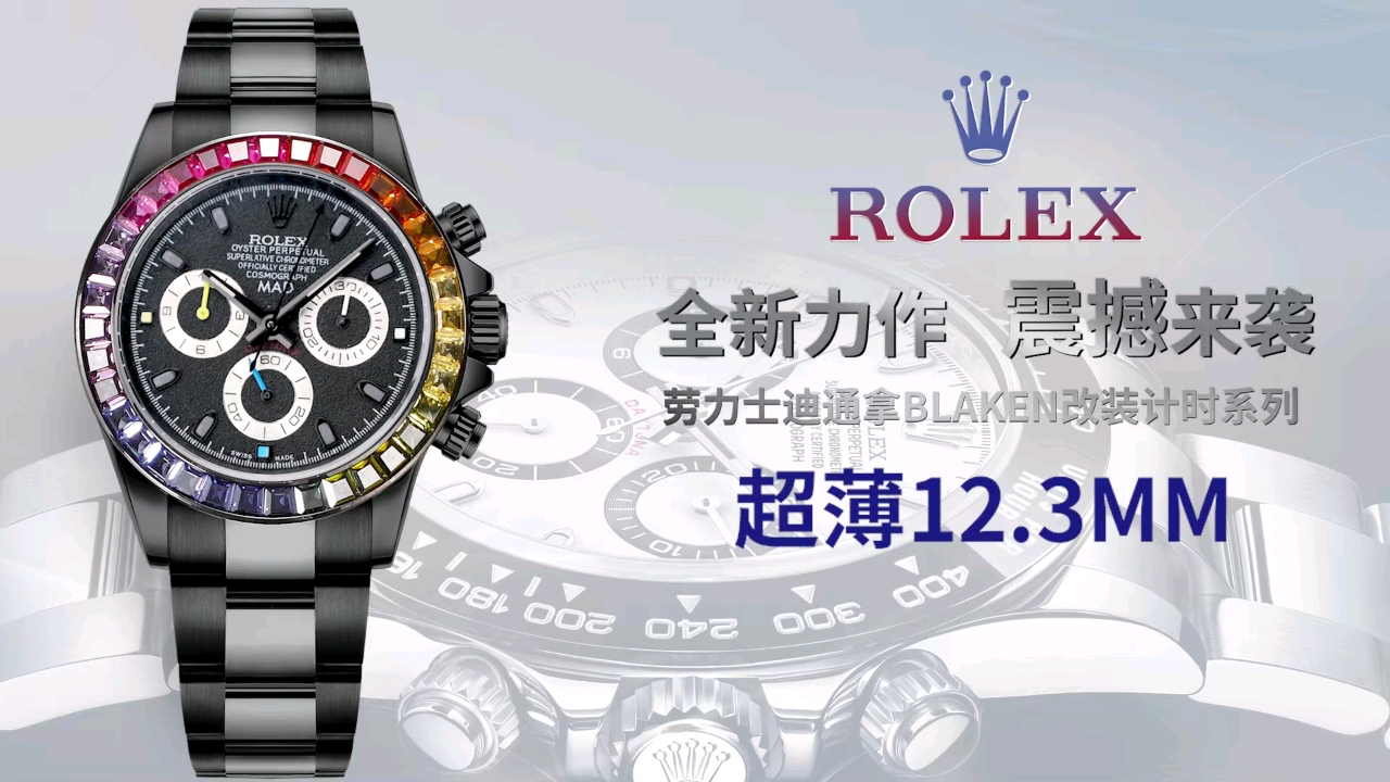 Rolex Daytona Orologio da Polso Nero Cuoio genuino Materiale acciaio Cinturino in pelle