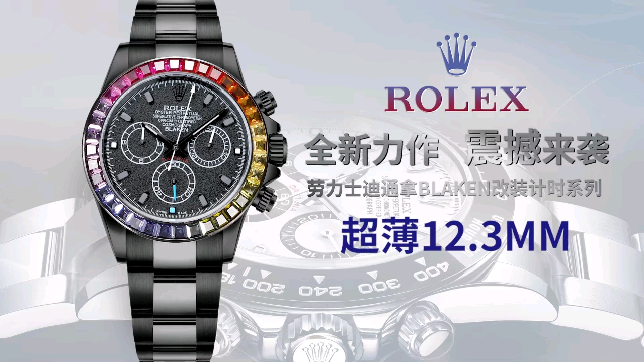 Rolex Daytona Orologio da Polso Nero Cuoio genuino Materiale acciaio Cinturino in pelle