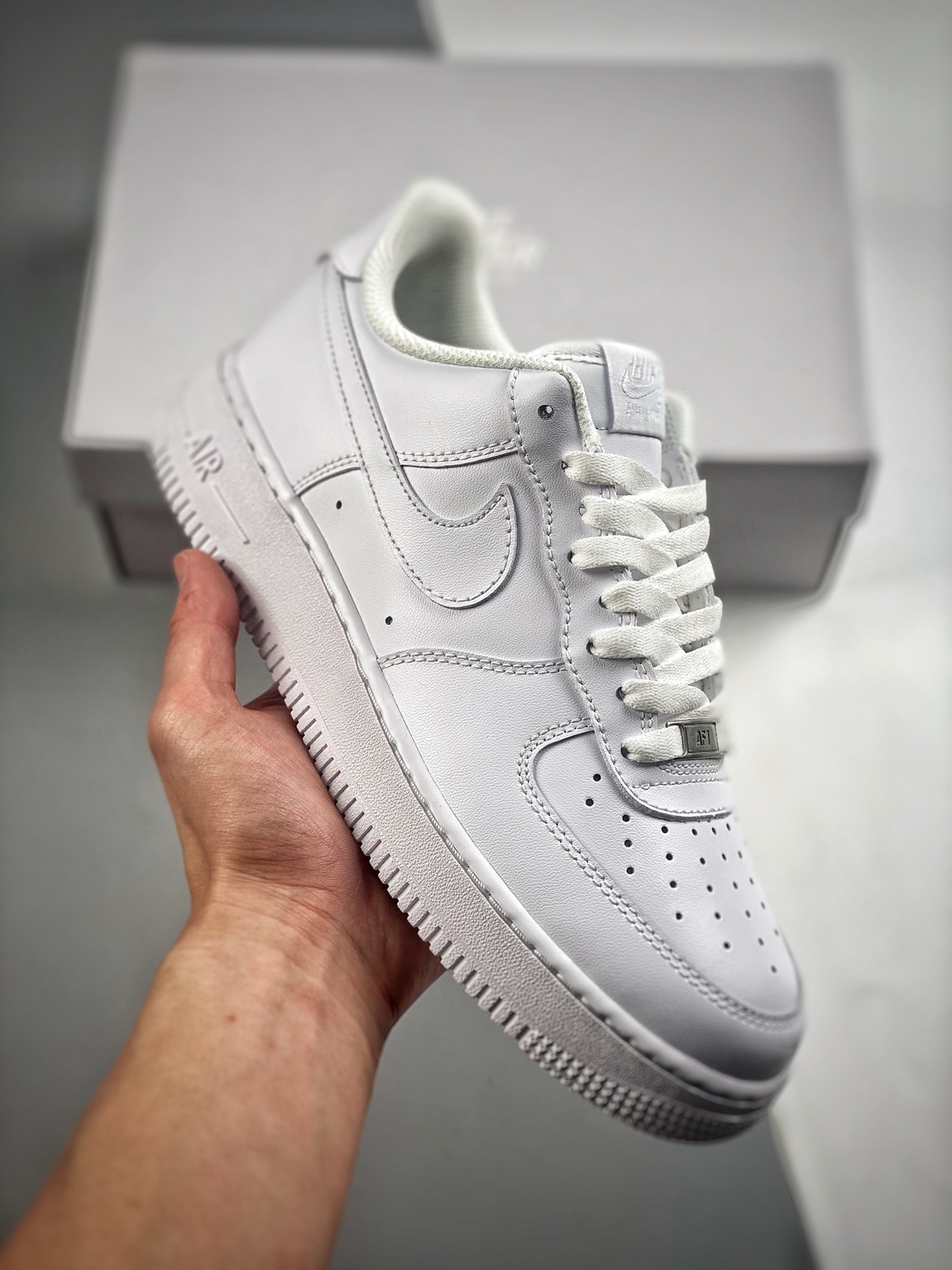 -3 Air Force1 Low Blanco puro, horma y cartón originales para crear el estilo auténtico de Air Force, enfocado en el ca…