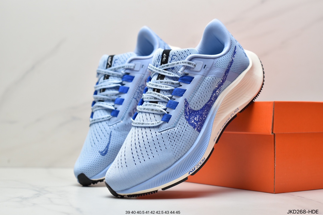 160 耐克Pegasus 38 登月38代系列九针眼网纱透气缓震疾速跑鞋DJ0860-400