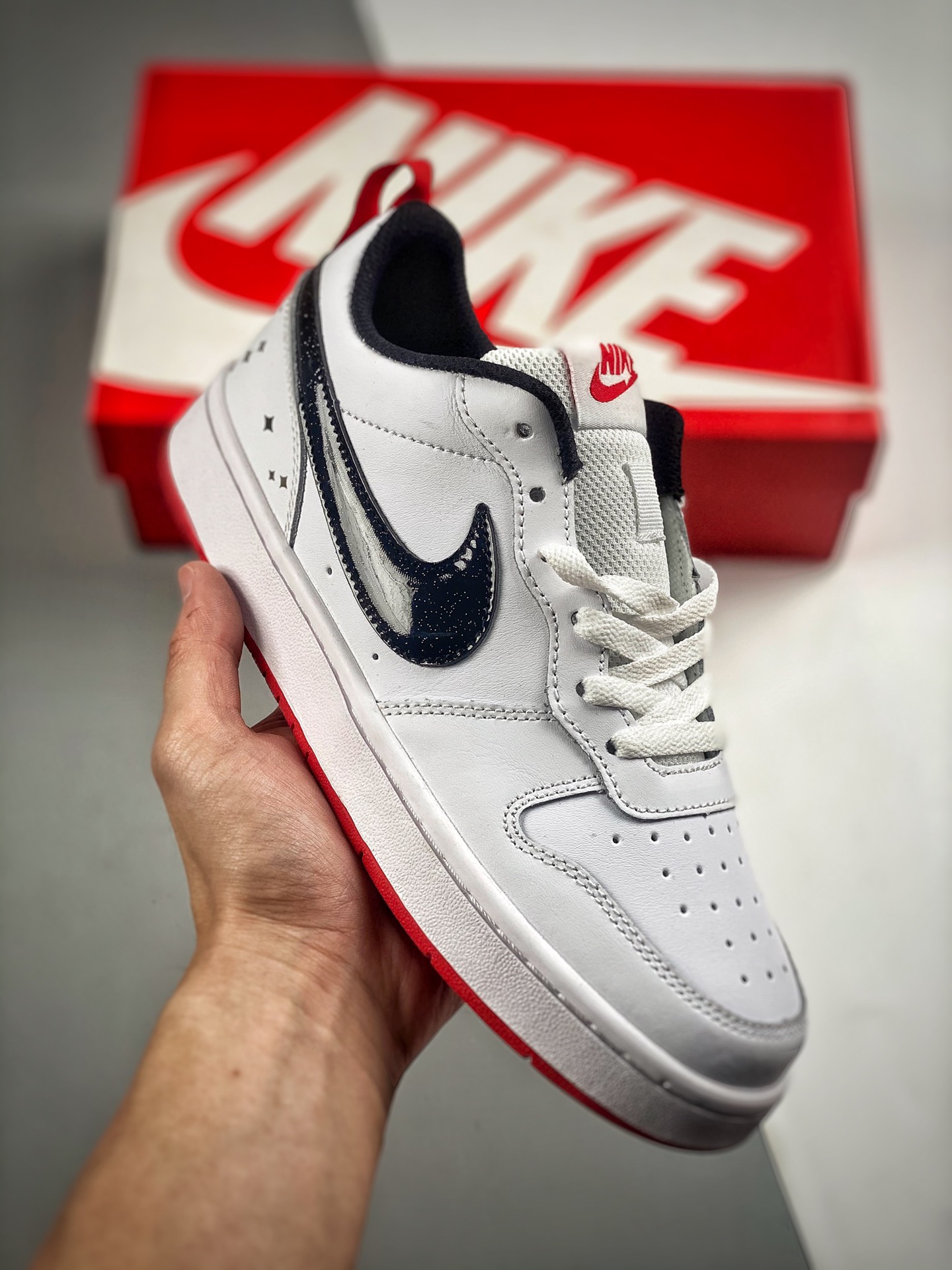 -3 Desarrollo exclusivo, pedido original de Corea, versión con chip Nike Court Borough Low 2 FP (GS), versión exclusiva…