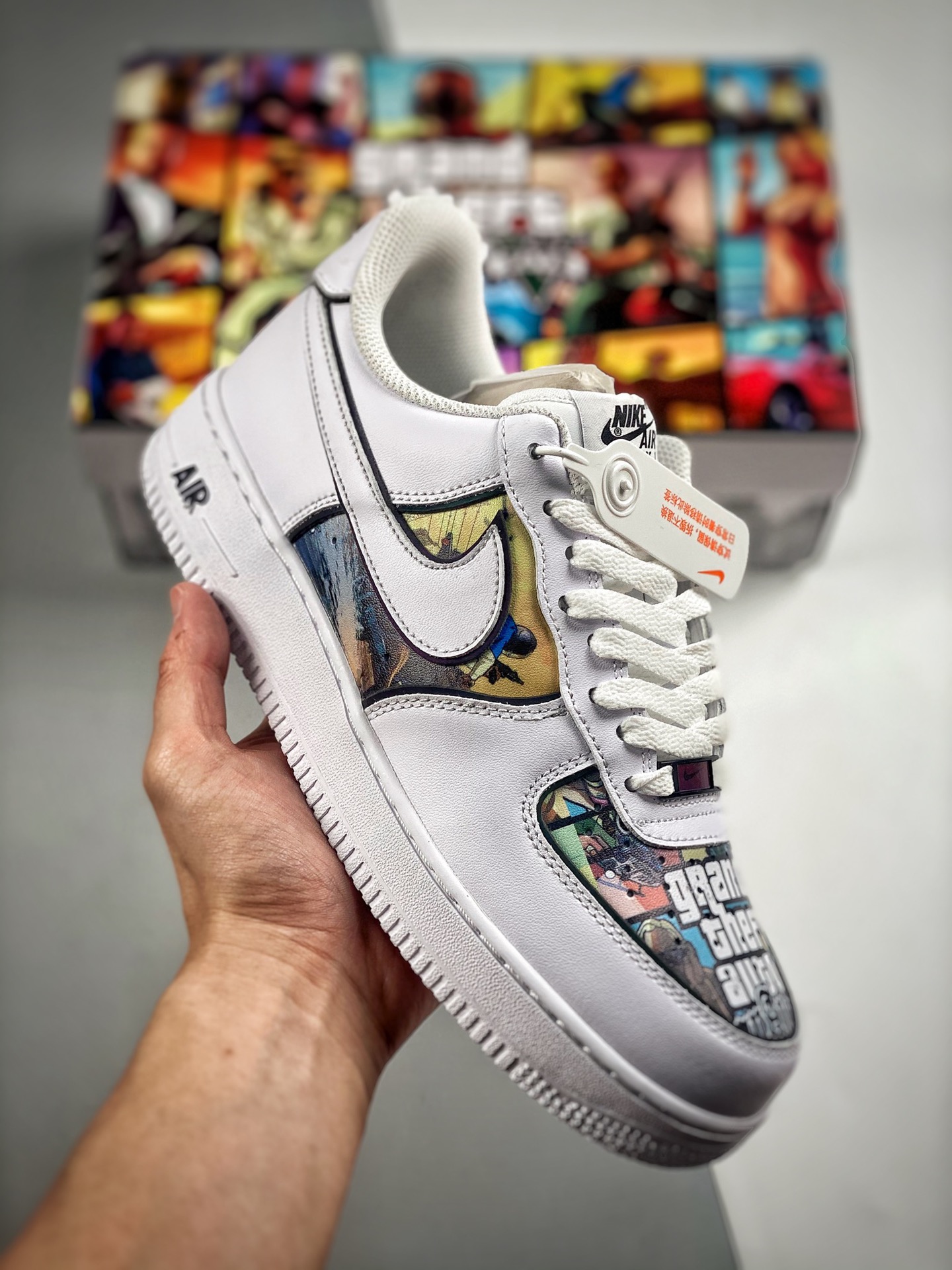 -3 Nike Air Force 1 Low '07 Edición colaboración Xia Dao Fei Che, zapatilla casual de caña baja estilo Air Force One, c…