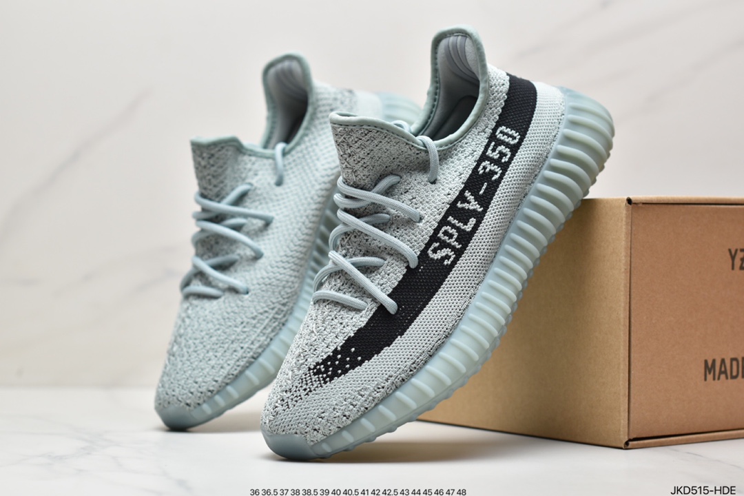 Yeezy Boost 350 V2 Grey Green Versatile Lightweight Popcorn Midsole Casual Sports Jogging Shoes HQ2060