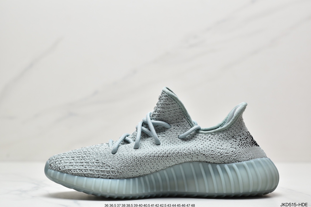 Yeezy Boost 350 V2 Grey Green Versatile Lightweight Popcorn Midsole Casual Sports Jogging Shoes HQ2060