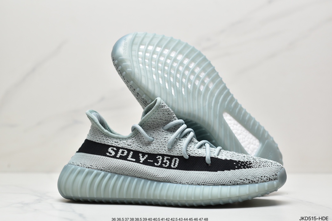 Yeezy Boost 350 V2 Grey Green Versatile Lightweight Popcorn Midsole Casual Sports Jogging Shoes HQ2060