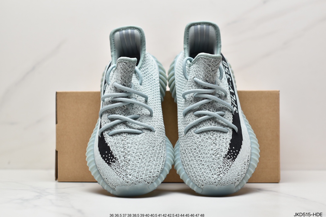 Yeezy Boost 350 V2 Grey Green Versatile Lightweight Popcorn Midsole Casual Sports Jogging Shoes HQ2060