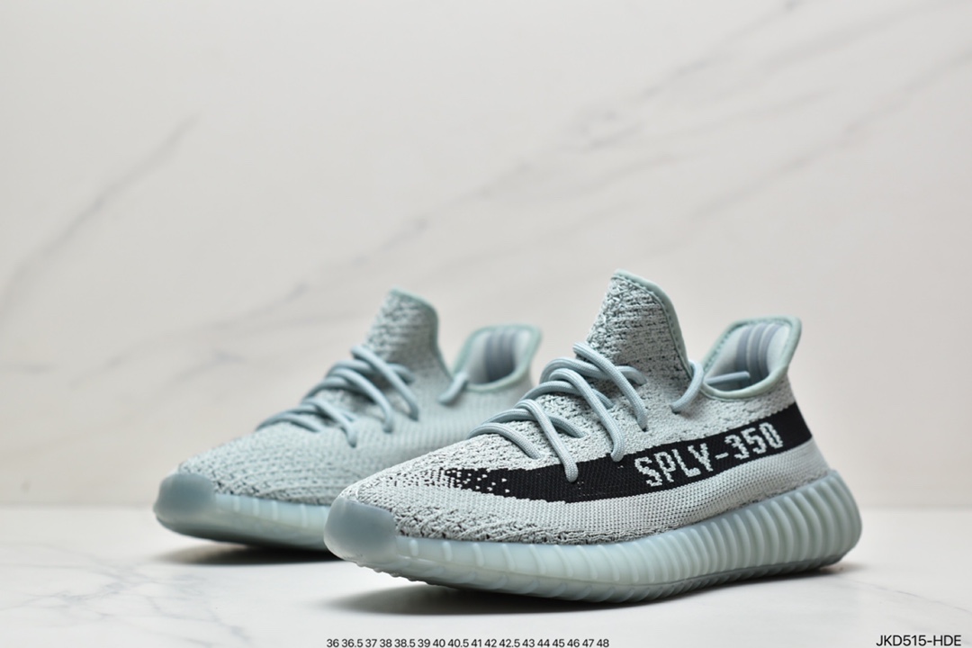 Yeezy Boost 350 V2 Grey Green Versatile Lightweight Popcorn Midsole Casual Sports Jogging Shoes HQ2060