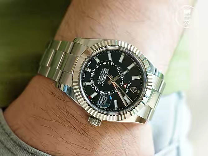 H8劳力士纵航者系列Rolex Sky-Dweller 天行者劳力士Ring Command三角坑纹