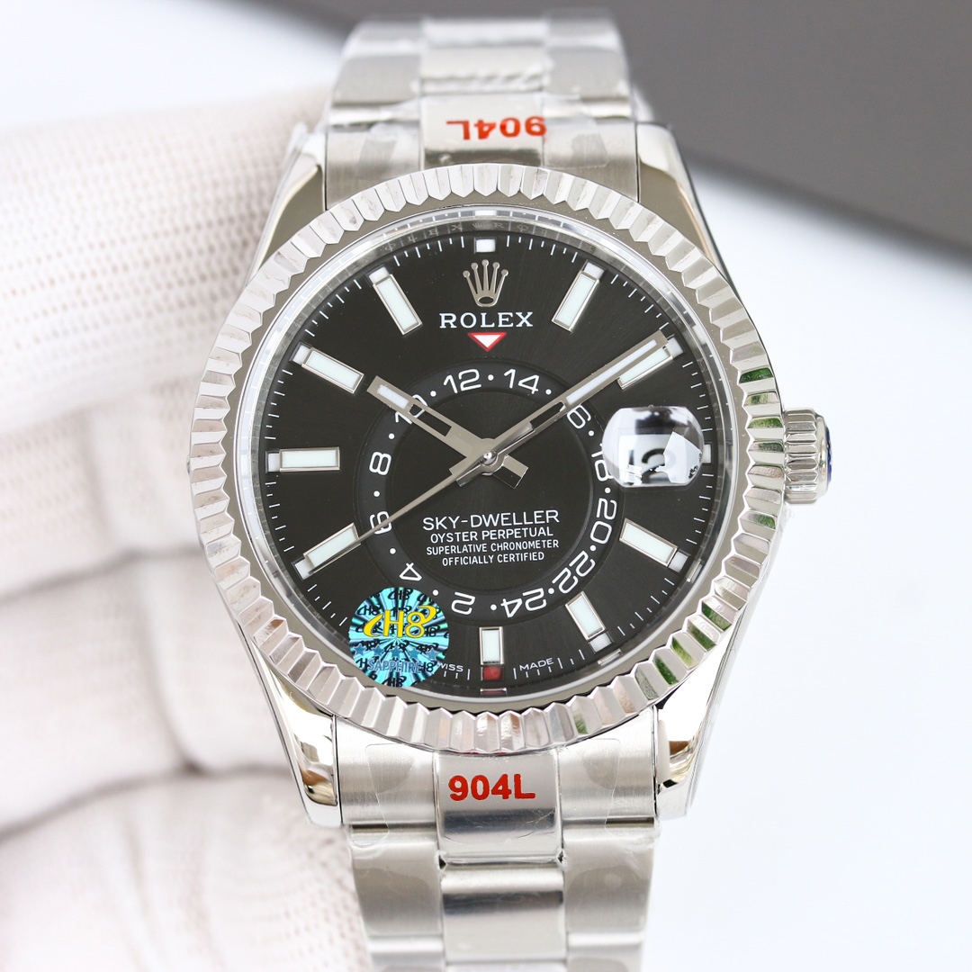 H8劳力士纵航者系列Rolex Sky-Dweller 天行者劳力士Ring Command三角坑纹