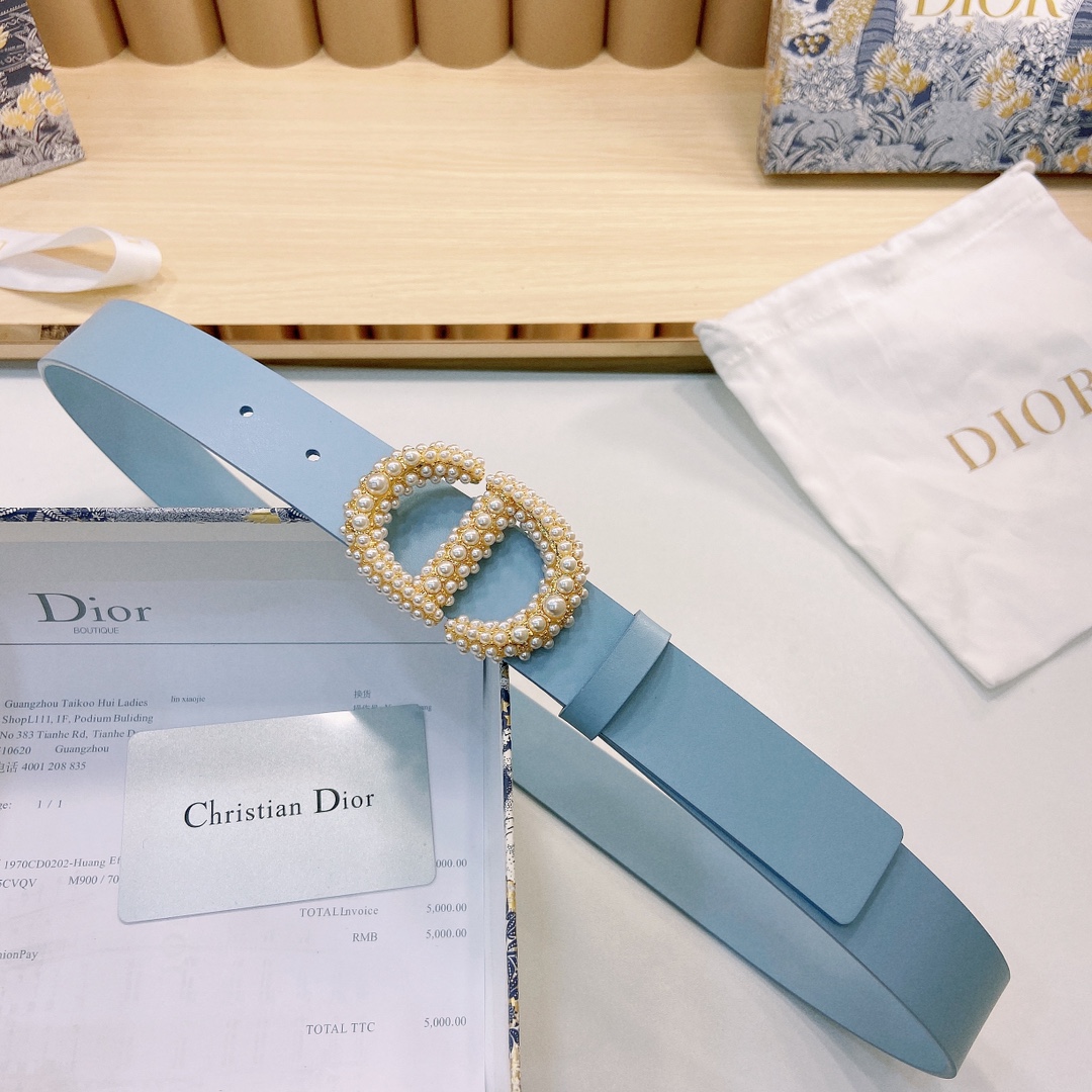 DIOR迪奥3.0Cm宽腰带以经典优