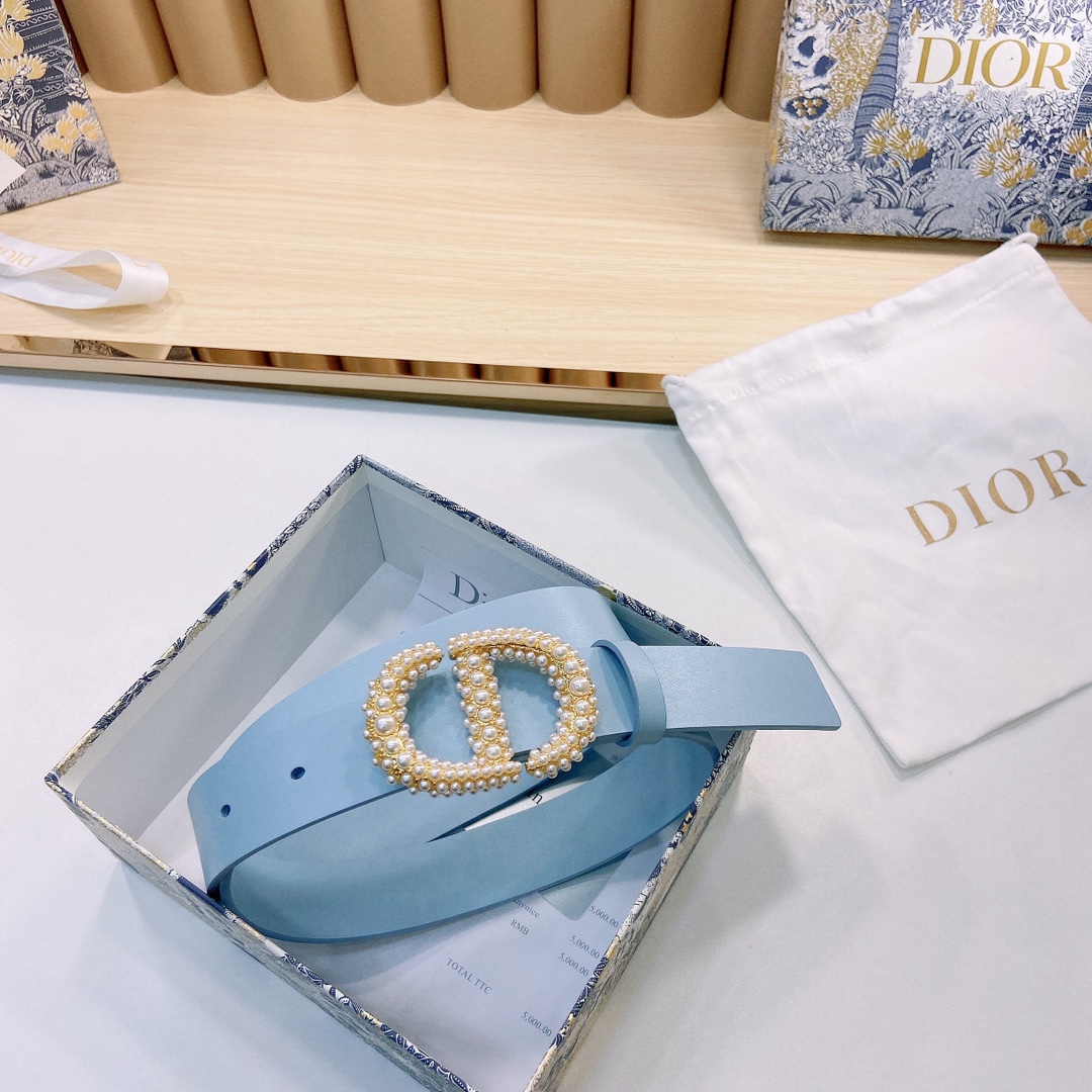 DIOR迪奥3.0Cm宽腰带以经典优