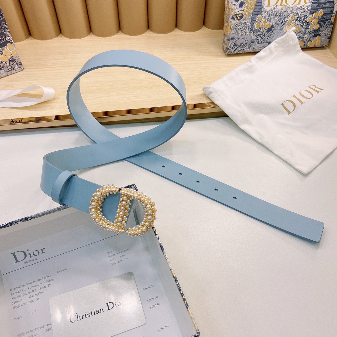 DIOR迪奥3.0Cm宽腰带以经典优