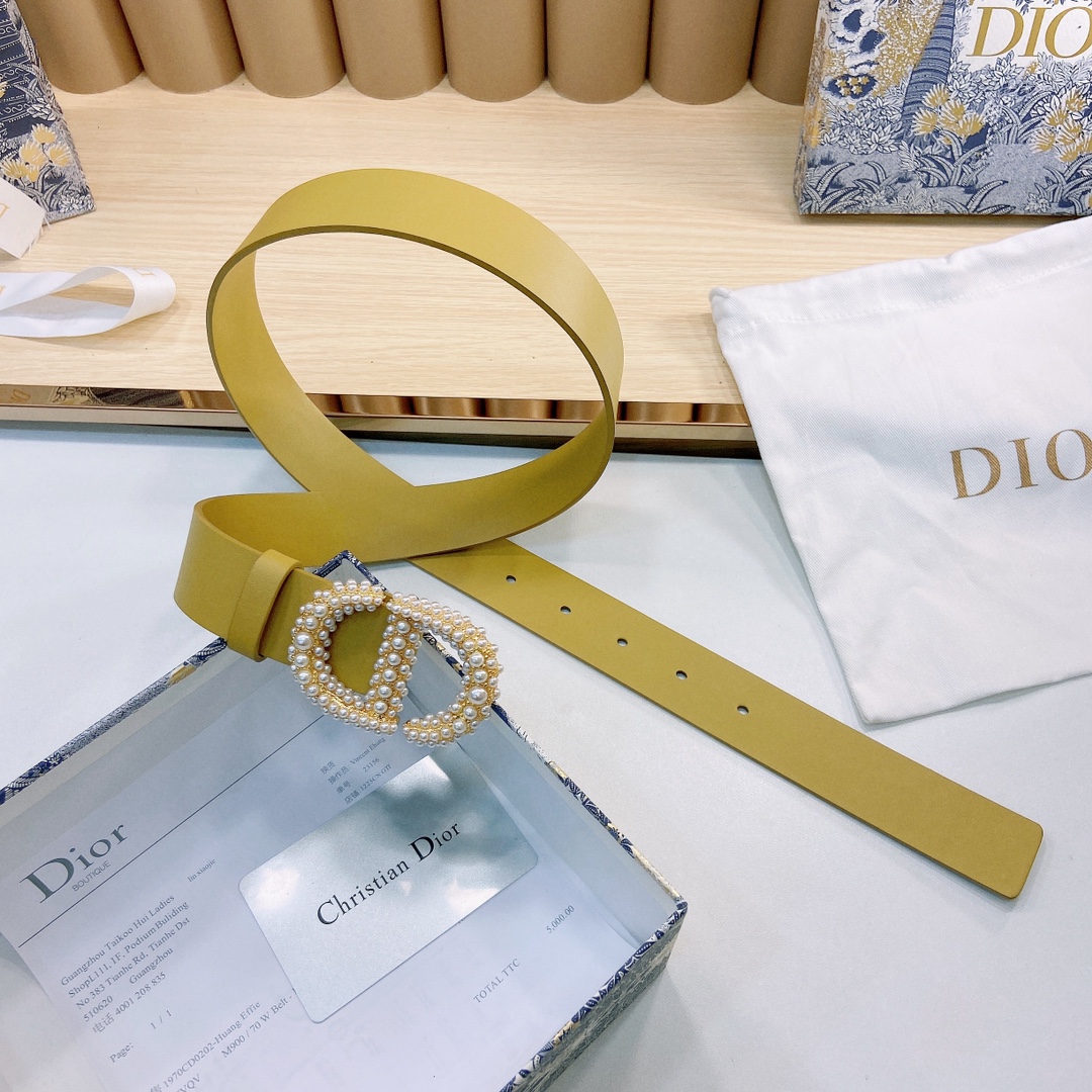 DIOR迪奥3.0Cm宽腰带以经典优