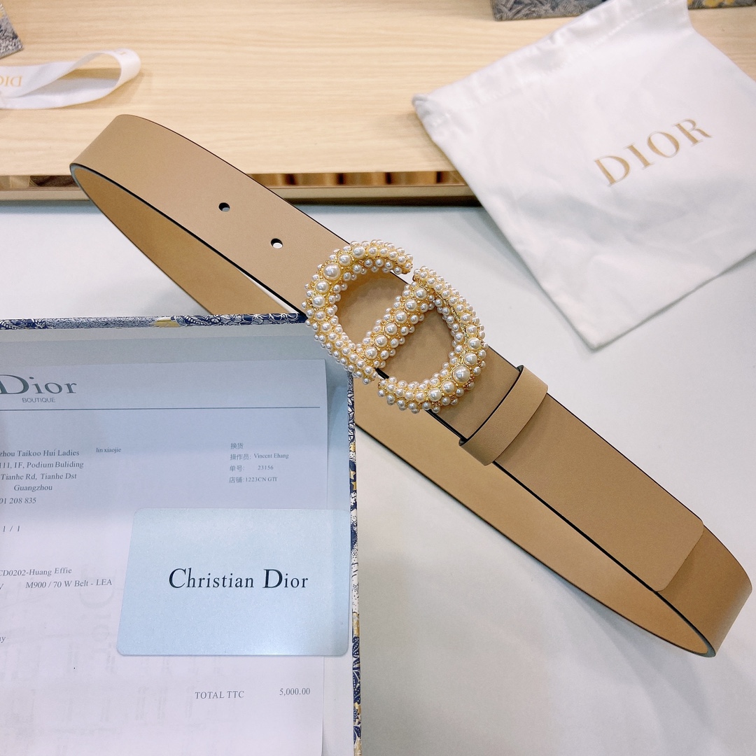 DIOR迪奥3.0Cm宽腰带以经典优