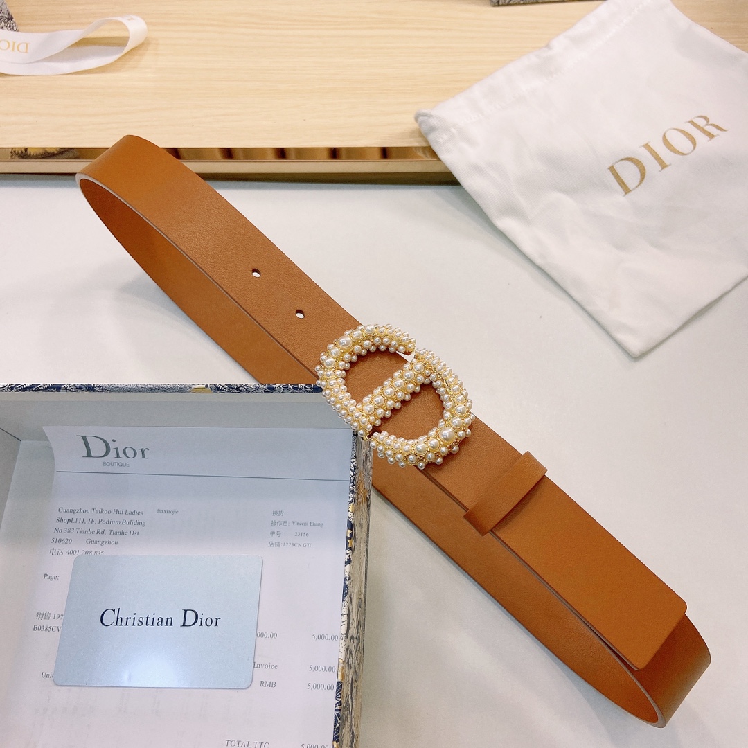 DIOR迪奥3.0Cm宽腰带以经典优