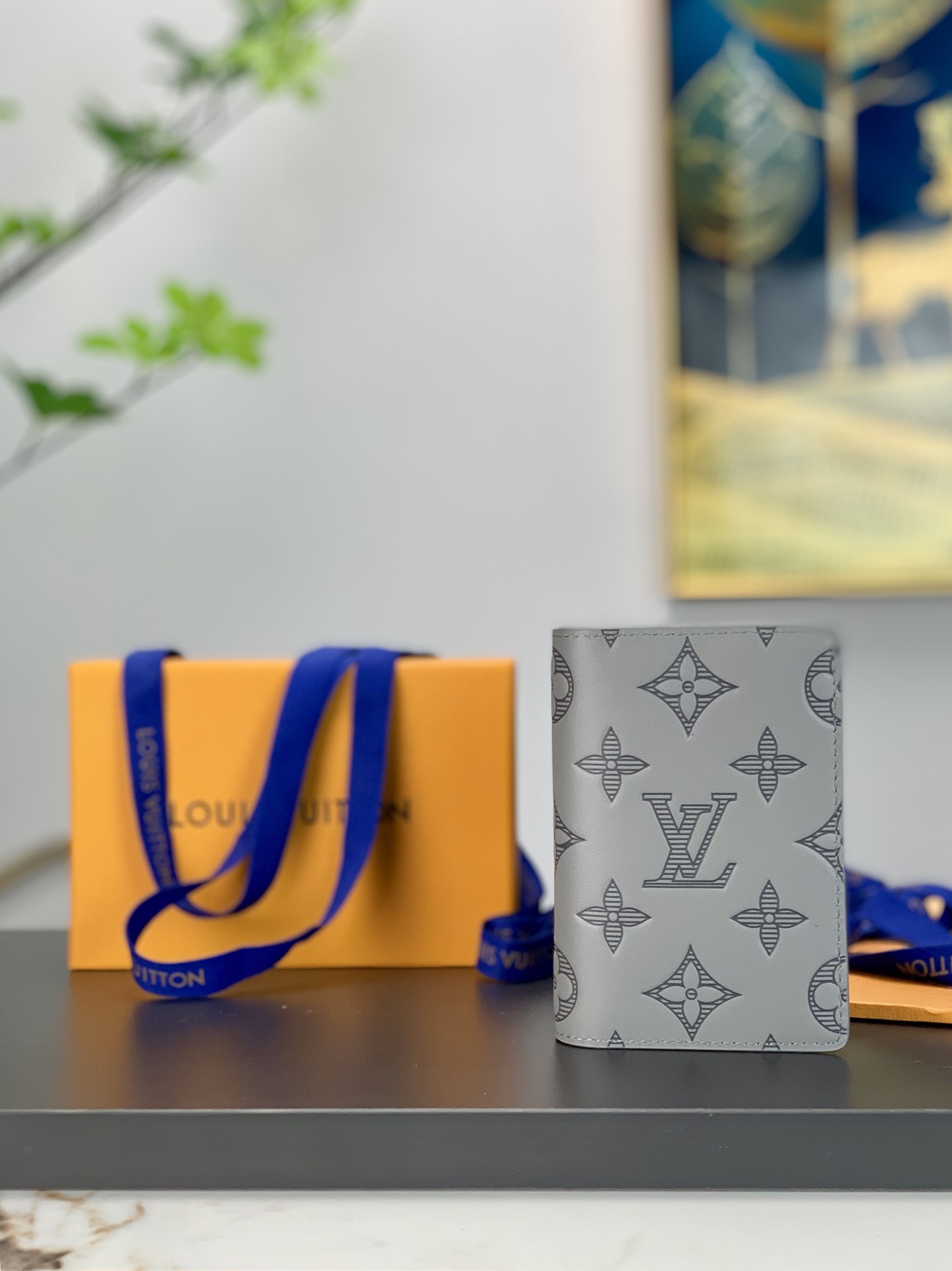 Louis Vuitton Wallet Card pack Grey Cowhide M81382