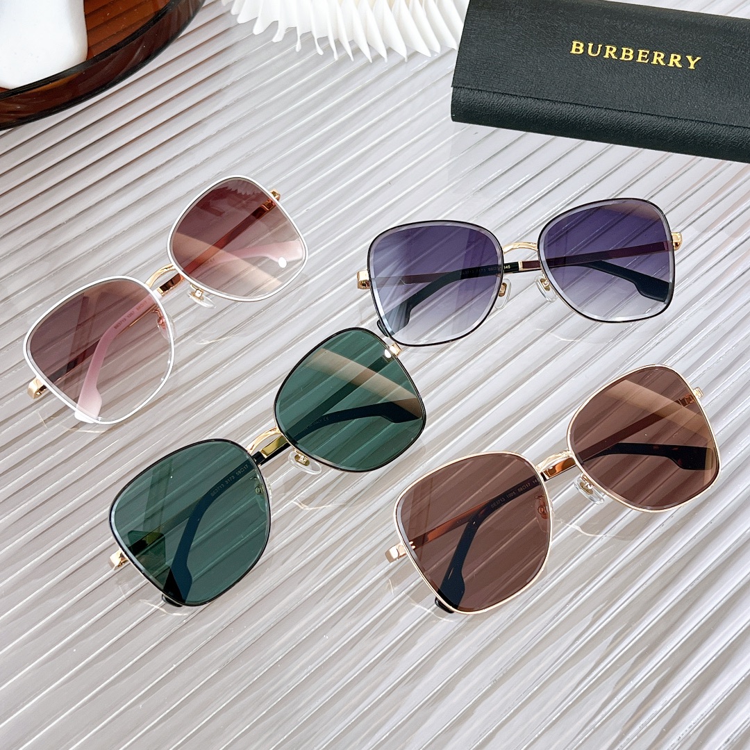 Burberry巴宝莉金属镜框男女通用太阳眼镜