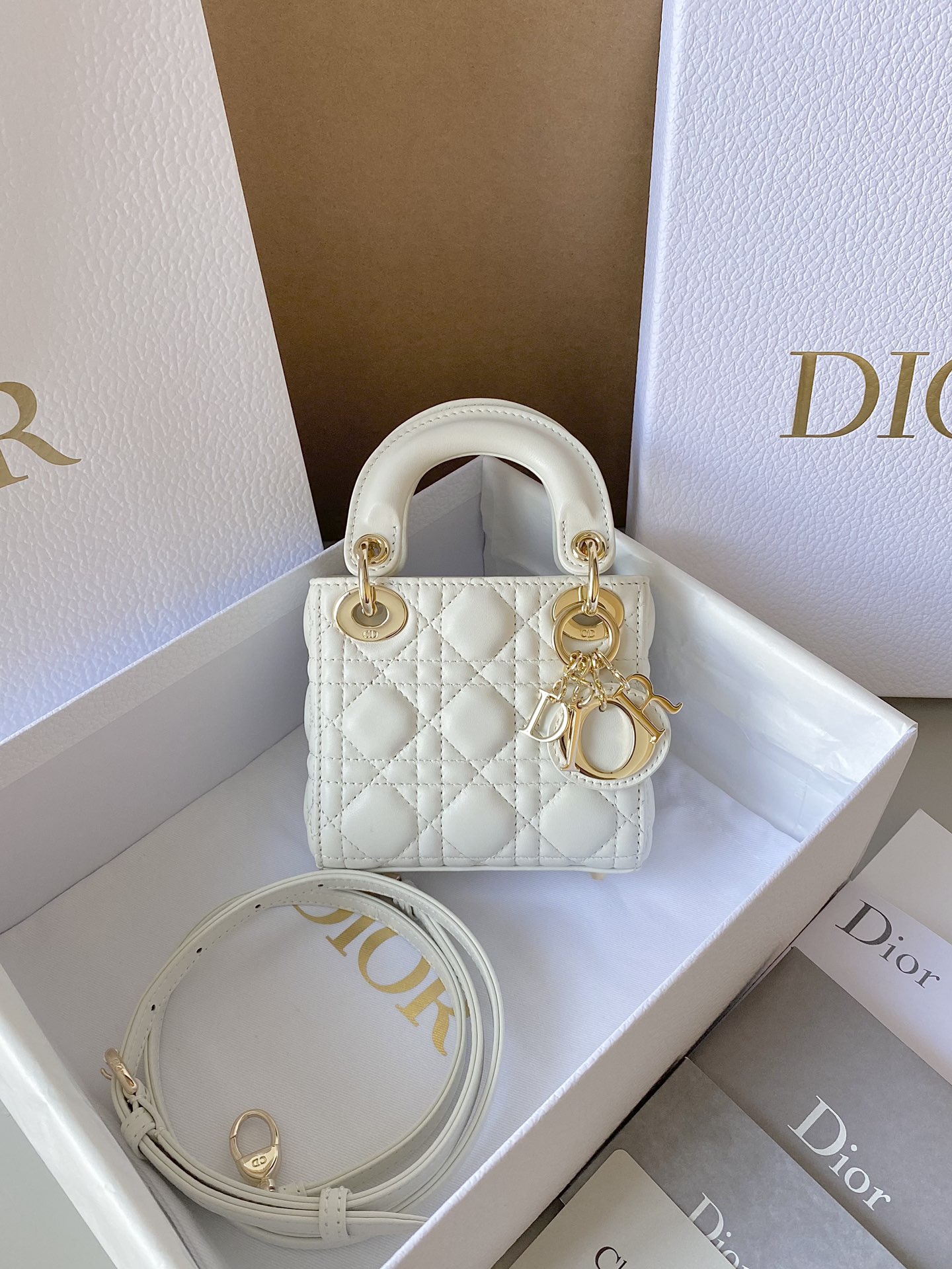 Dior Weiß Schaffell Mini