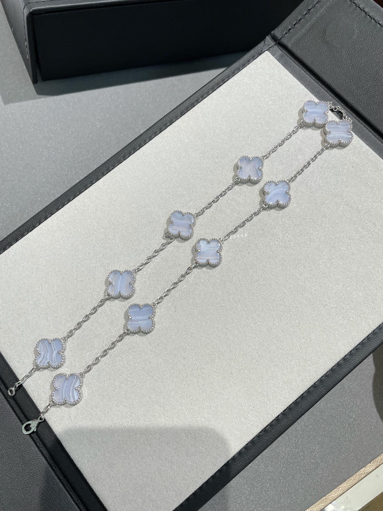 NO:634522,88550, summer cool color purple chalcedony ten flower necklace, each piece of natural stone pattern is unique,,necklace,Cardia high-end jewelry1986090988550,夏季清冷配色紫玉髓十花项链,天然石纹每一块都是独一无二,,necklace,卡迪亚高端饰品,Jewelry