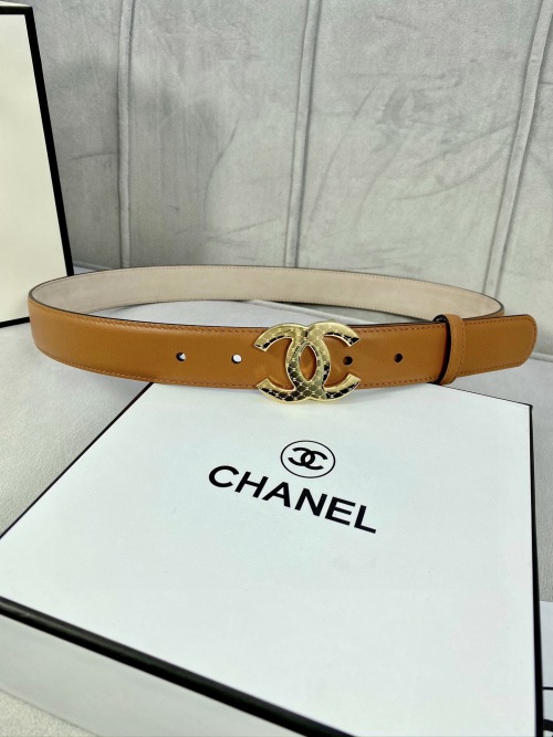 Chanel Women's Belt,3.0cm Width, Calfskin Leather, Gold & Silver Hardware 1 Chanel Women's Belt,3.0cm Width, Calfskin Leather, Gold & Silver Hardware