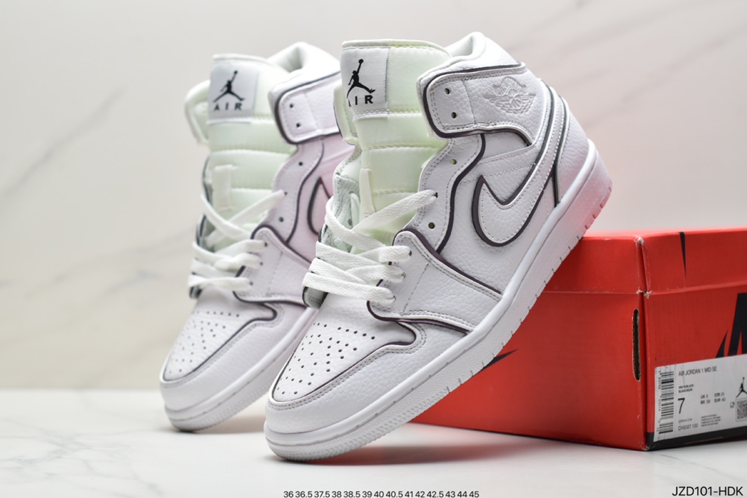 140 耐克 Air Jordan 1 Mid”Court Purple”AJ1乔丹一代中帮篮球鞋554724-201