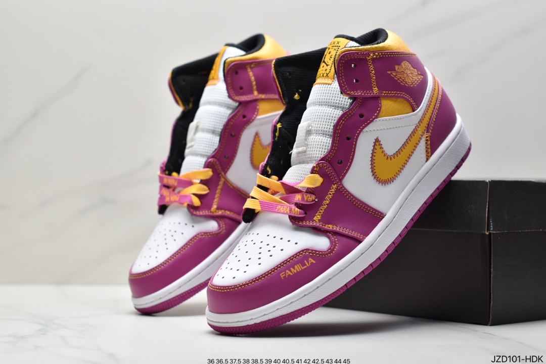 140 耐克 Air Jordan 1 Mid”Court Purple”AJ1乔丹一代中帮篮球鞋554724-201
