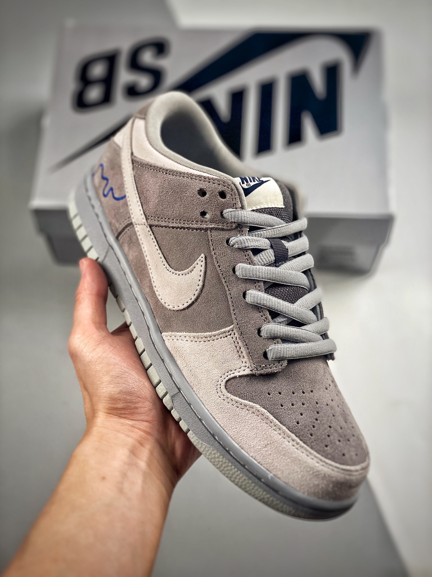 -2 Nk Dunk SB Low Gris Londres. Producido por fábrica grande con materiales originales, primer lanzamiento con fotos re…