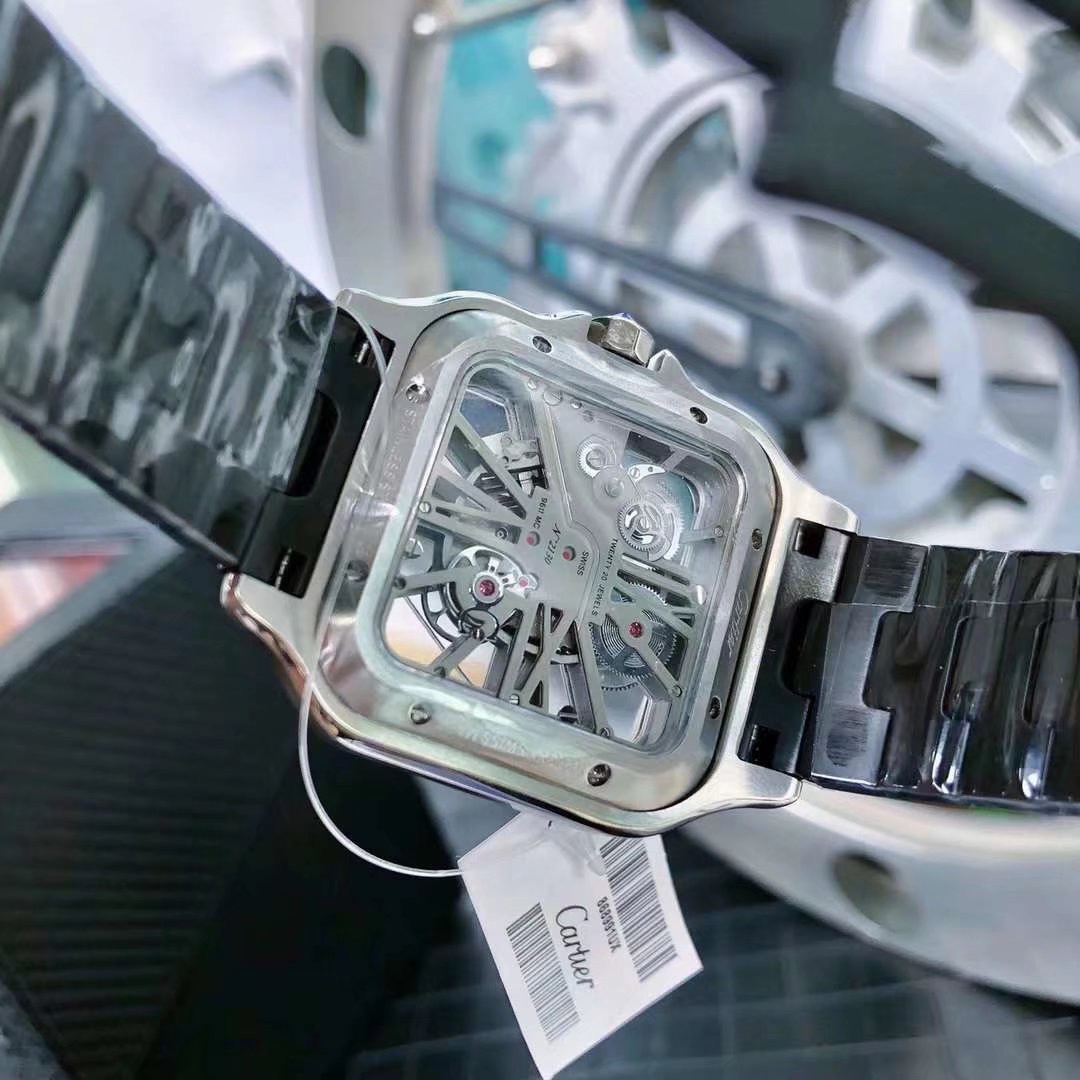 Cartier カルティエ 高級感あふれる メンズ43mm 鑲嵌デザイン腕時計