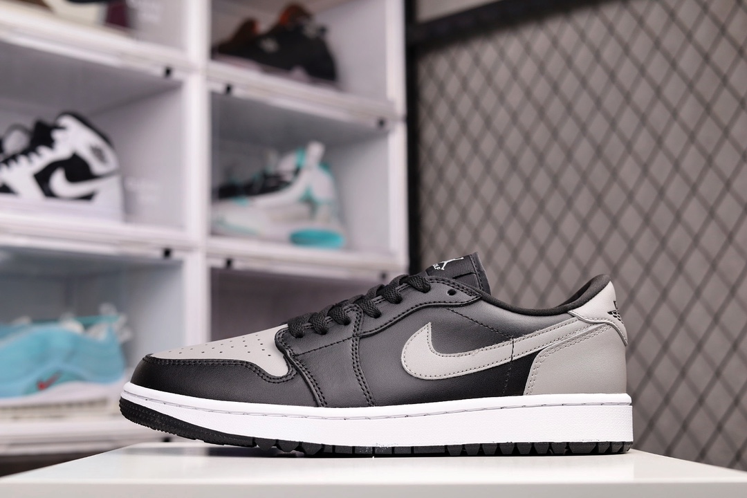 H0 aj1 高尔夫系列开始上架 Air Jordan AJ1 Low Golf 影子灰原鞋开模 私模大底开发 原厂内置气垫全头层小牛皮 高清洁度 正确上翘鞋型鞋舌AJ原厂专用牛津布+AJ专用反口珍珠布原厂无杂质高弹内里海棉+特殊封边弹力鞋带