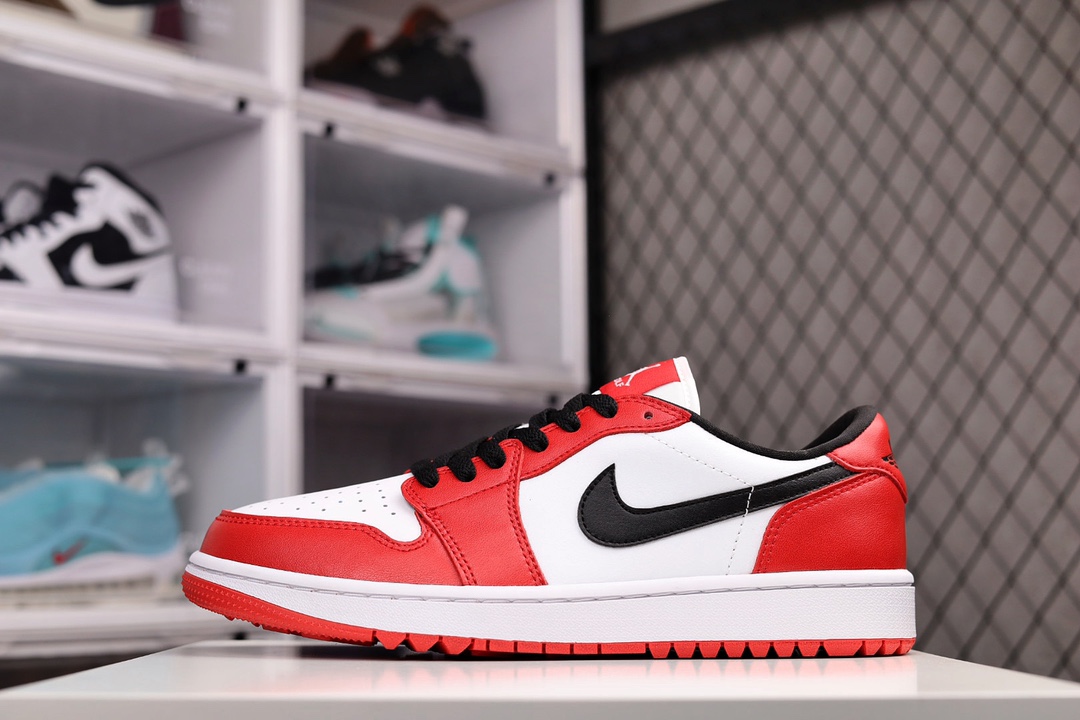 H0 aj1 高尔夫系列开始上架 Air Jordan AJ1 Low Golf 芝加哥原鞋开模 私模大底开发 原厂内置气垫全头层小牛皮 高清洁度 正确上翘鞋型鞋舌AJ原厂专用牛津布+AJ专用反口珍珠布原厂无杂质高弹内里海棉+特殊封边弹力鞋带