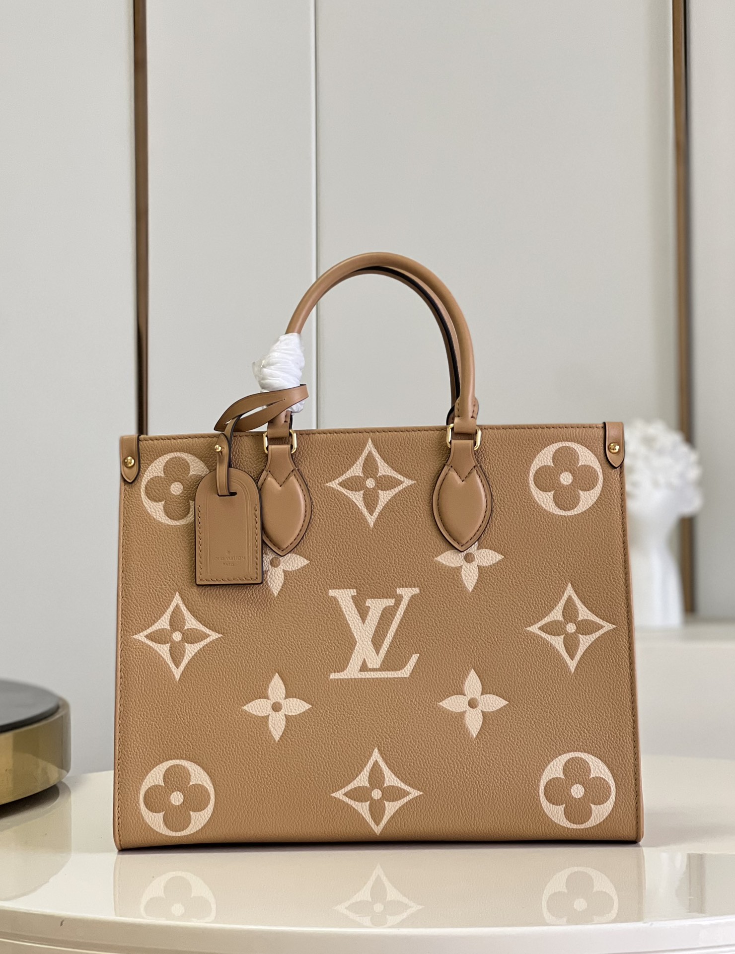 Louis Vuitton LV Onthego Bags Handbags Yellow Cowhide M45495