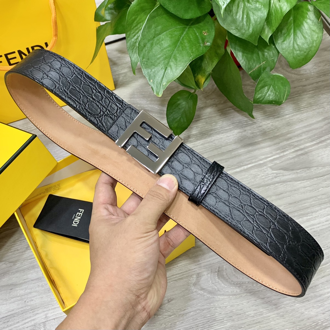 FENDl芬迪宽40MM双面原版小牛