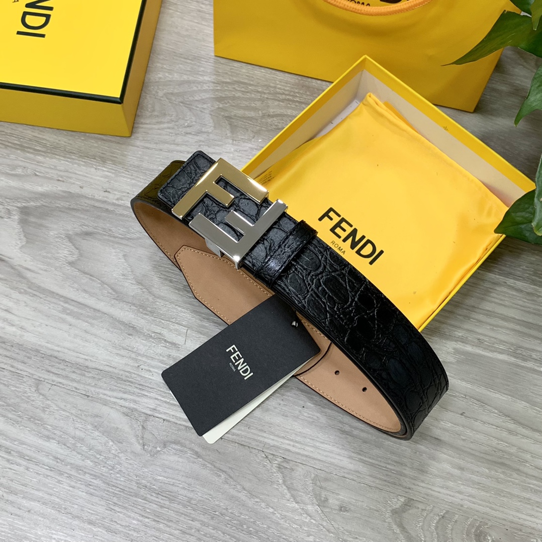 FENDl芬迪宽40MM双面原版小牛