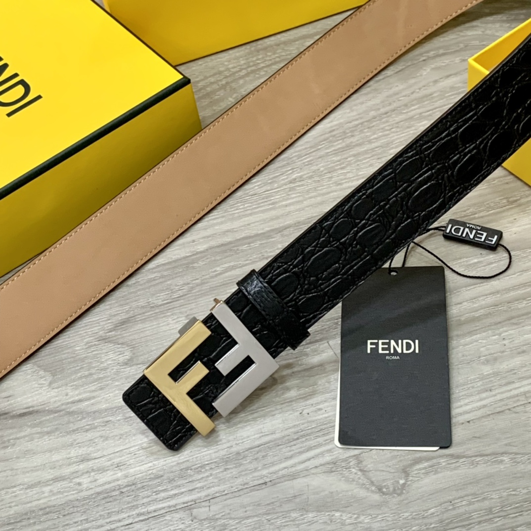 FENDl芬迪宽40MM双面原版小牛